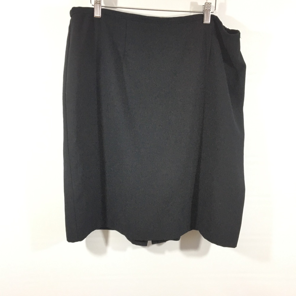Lane Bryant Zip Pencil Skirt Walking Slit Black 20